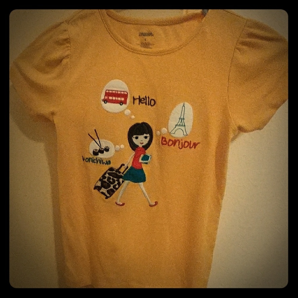 Gymboree short sleeve gold top